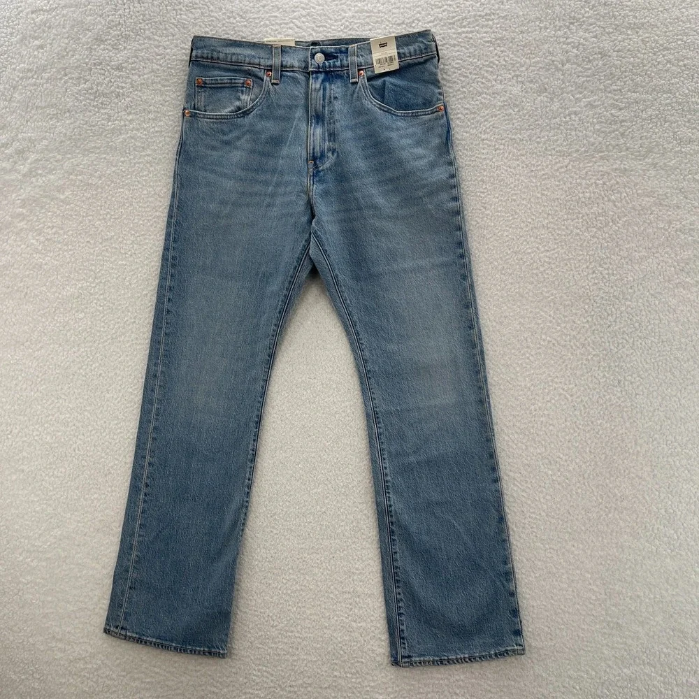 Levis 517 Jeans Mens 31x30 Blue Premium Bootcut Big E Denim Western Rodeo Ranch